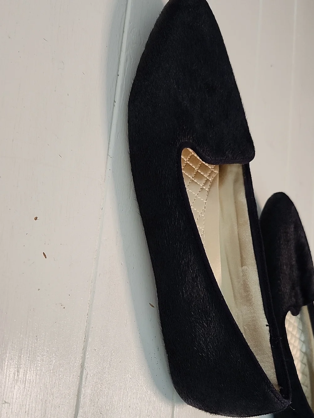 Birdies Blackbird Calf Hair Loafer Flats Smoking Slippers Size 9.5